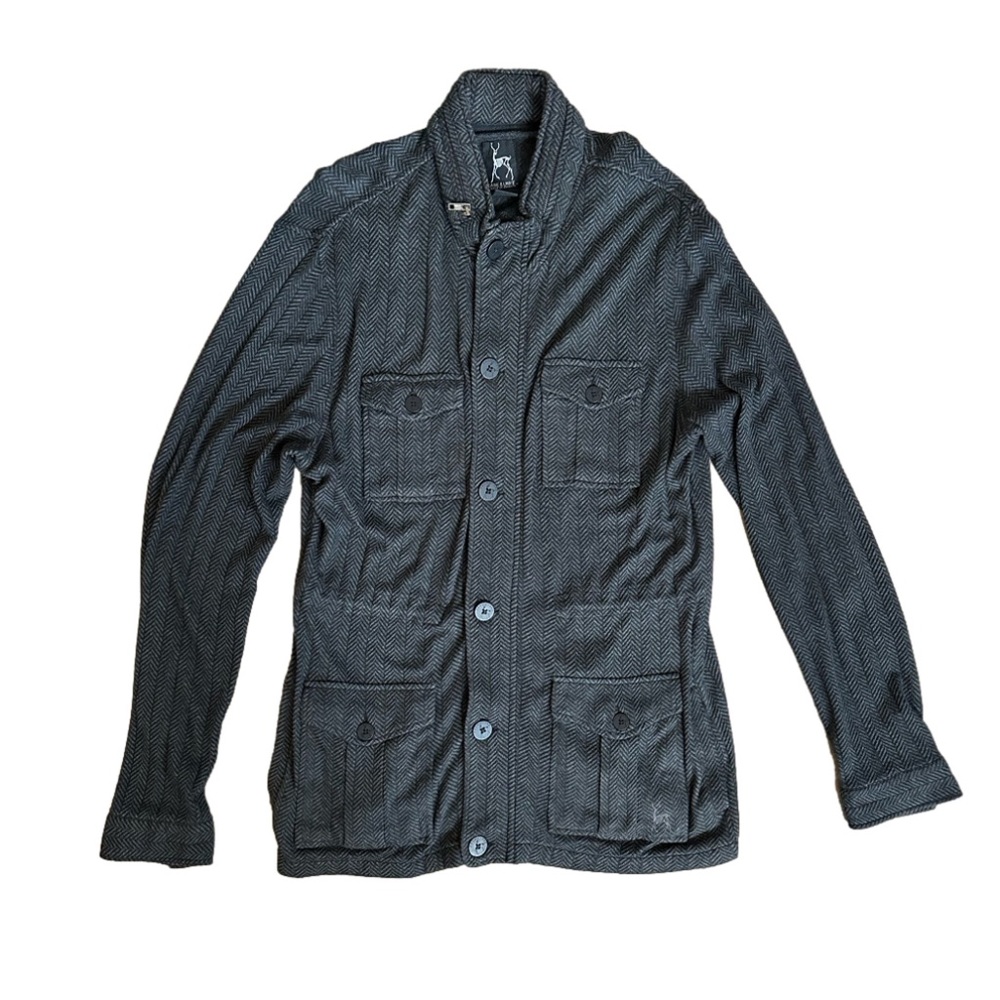 Men's Gray Lightweight Shirt Jacket